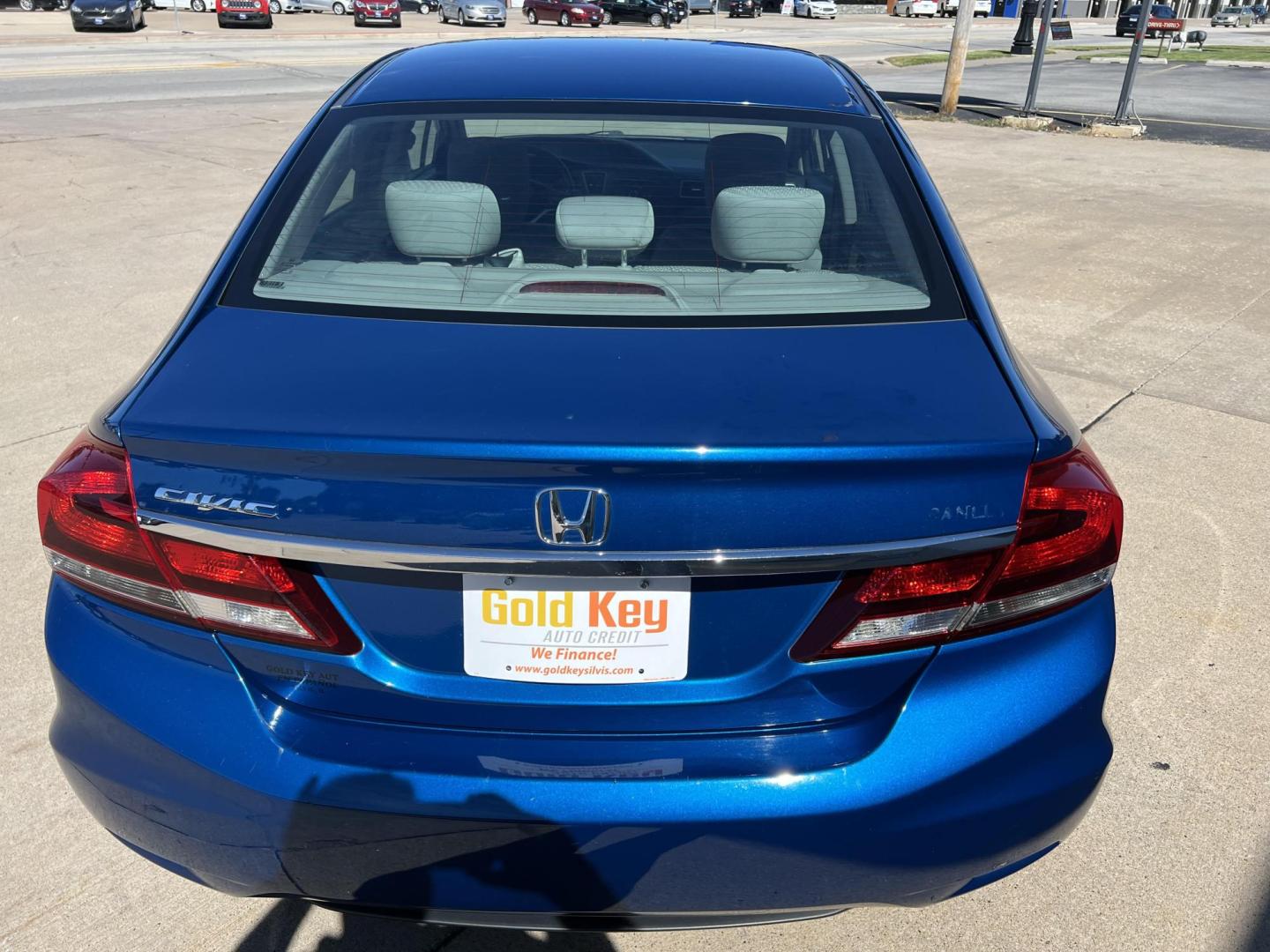 2015 Dyno Blue Pearl /Black, Cloth Honda Civic LX Sedan CVT (2HGFB2F50FH) with an 1.8L L4 SOHC 16V engine, Continuously Variable Transmission transmission, located at 104 1st Avenue, Silvis, IL, 61282, (309) 755-9511, 41.515156, -90.425377 - Photo#6