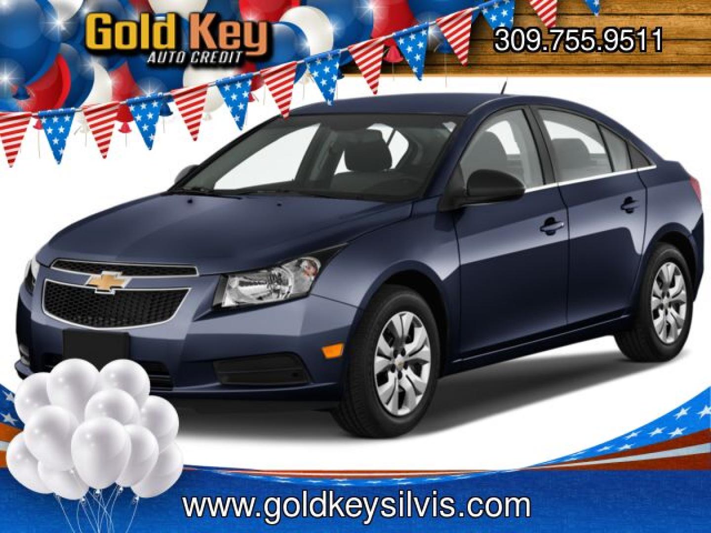 2015 Blue Ray Metallic /Black Chevrolet Cruze 1LT Auto (1G1PC5SBXF7) with an 1.4L L4 DOHC 16V TURBO engine, 6-Speed Automatic transmission, located at 104 1st Avenue, Silvis, IL, 61282, (309) 755-9511, 41.515156, -90.425377 - Photo#0