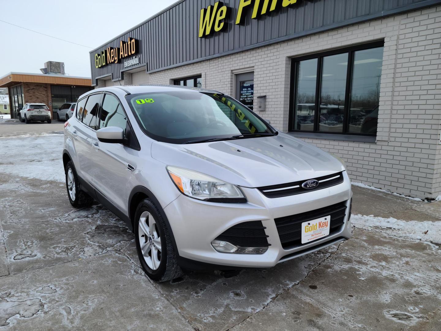 2014 Silver Ford Escape SE FWD (1FMCU0GX1EU) with an 1.6L L4 DOHC 16V engine, 6-Speed Automatic transmission, located at 104 1st Avenue, Silvis, IL, 61282, (309) 755-9511, 41.515156, -90.425377 - Photo#0